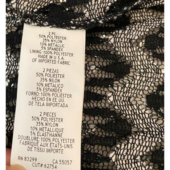 Blue Sage Black & Silver Chevron Sequin Tank Top & Jacket XL - Picture 9 of 16